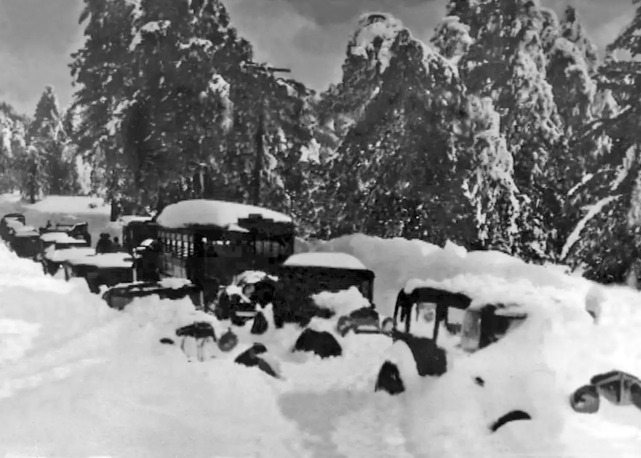 How the recent blizzard in San Bernardino Mountains compares to 1933 storms