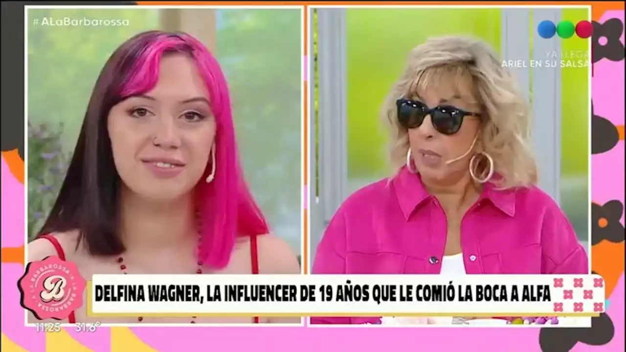 Georgina Barbarossa cruzó a Delfina Wagner, la influencer que apareció a los besos con Alfa: “No me cortes el rostro”