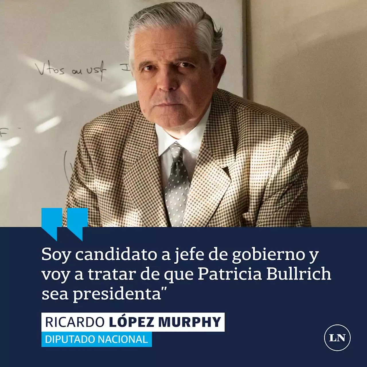 Ricardo López Murphy: “Soy candidato a jefe de gobierno y voy a tratar de que Patricia Bullrich sea presidenta”