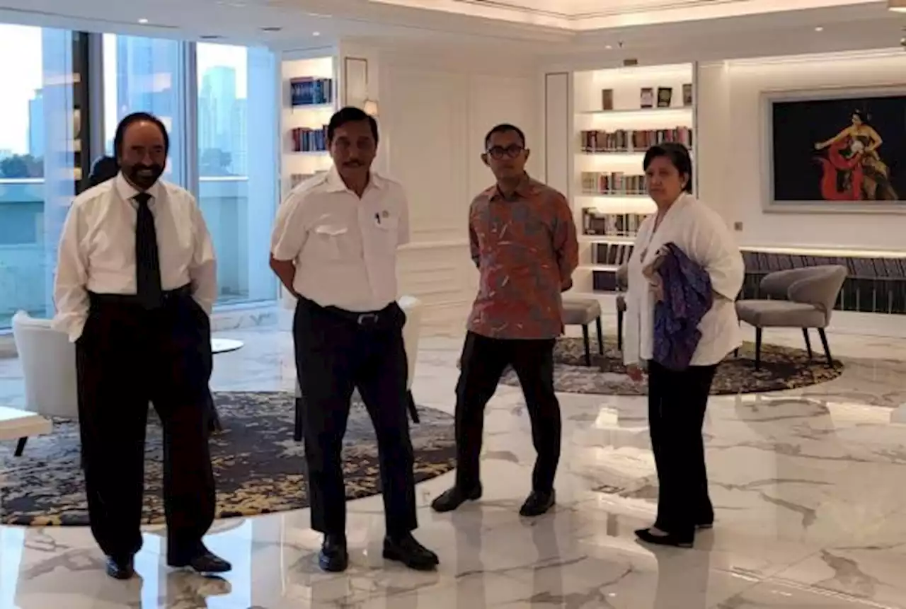 Saling Silaturahmi, Surya Paloh dan Luhut Makan Siang Bersama di NasDem Tower