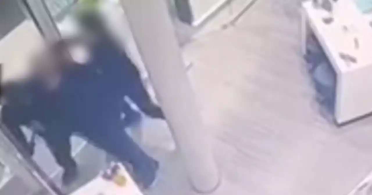 WATCH: Dramatic moment brave jewellery store owners fight off armed robber