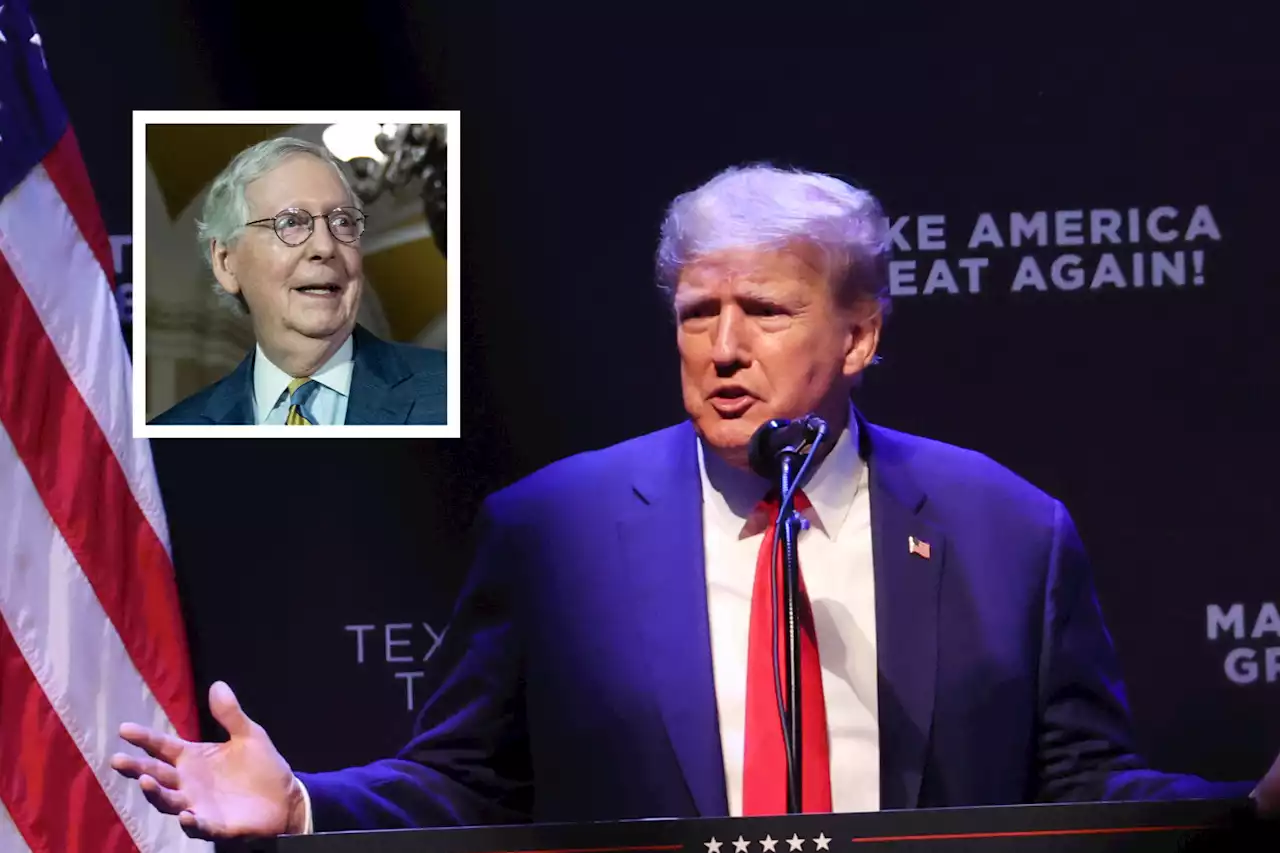 Trump wastes no time firing verbal shots at recovering Mitch McConnell