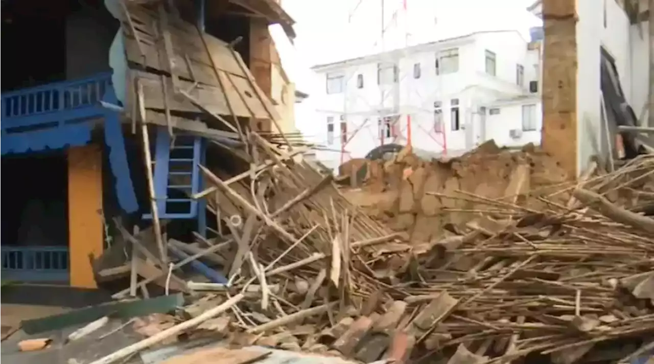 En video: colapsó parte del histórico Teatro Coliseo Peralta de Bucaramanga