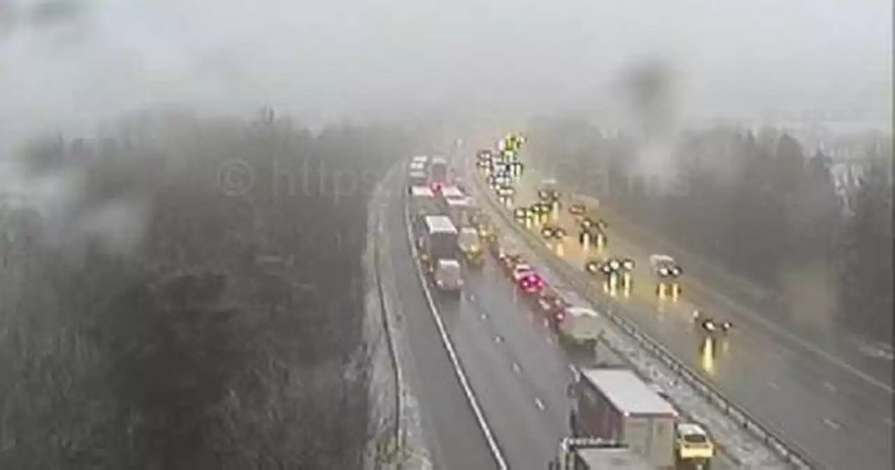 Updates as M1 closed and traffic builds after crash