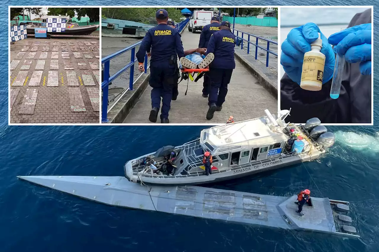 Ghost submarine with $87.7 million of cocaine and two bodies aboard seized off coast of Colombia