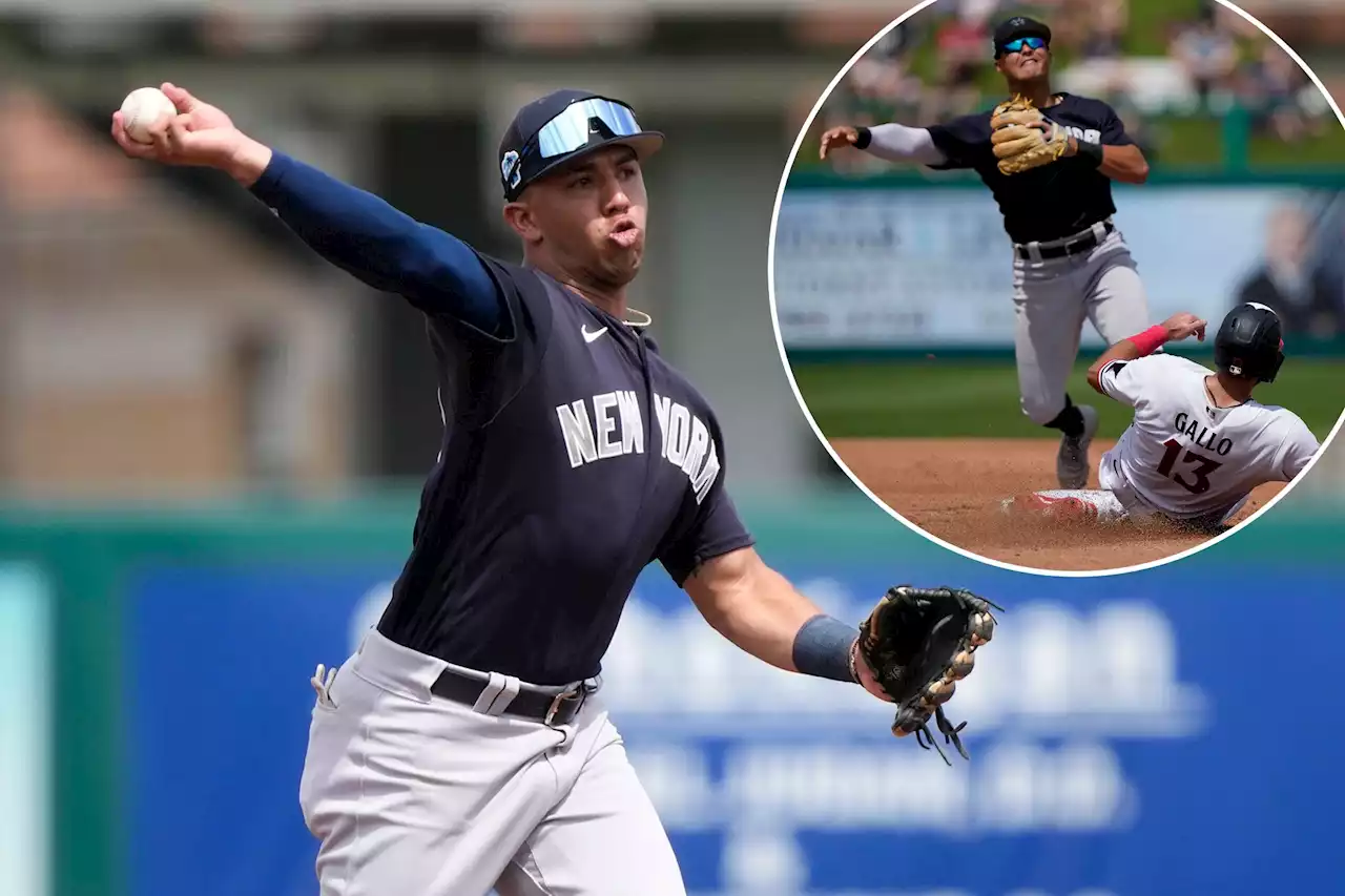 Oswald Peraza, Anthony Volpe give Yankees potential look at future infield duo