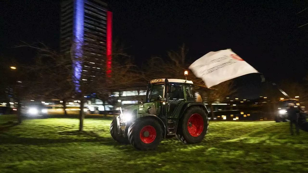 Boeren demonstreren bij provinciehuis in Den Bosch