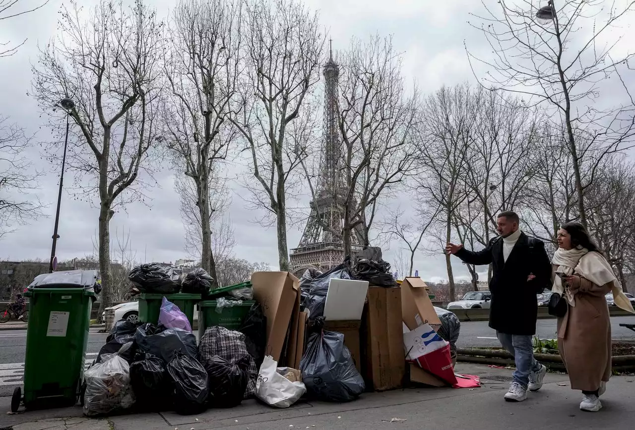 Sanitation workers strike in Paris, leaving tons of garbage piling up