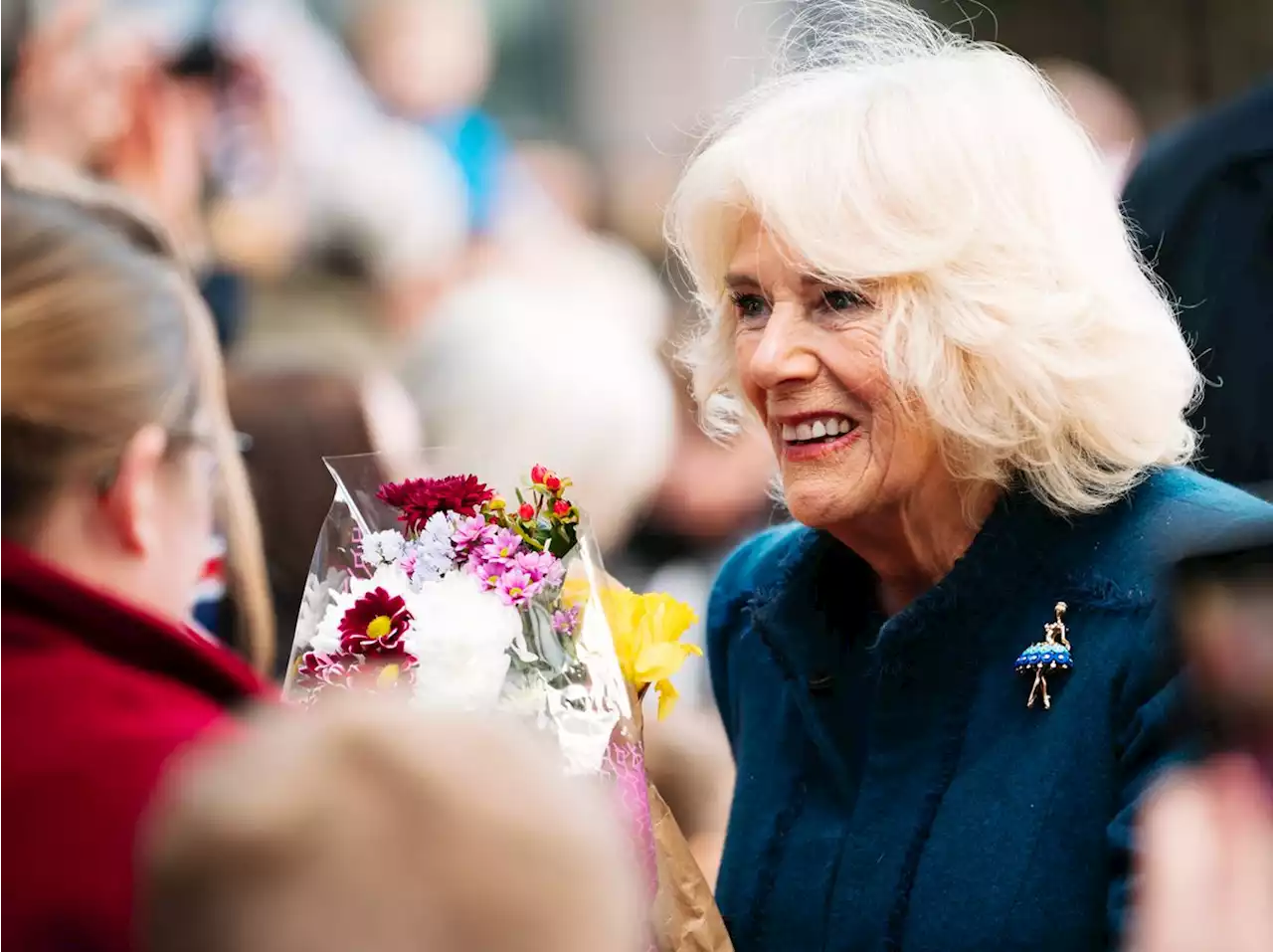 Sun breaks through as Queen Consort is welcomed to Telford