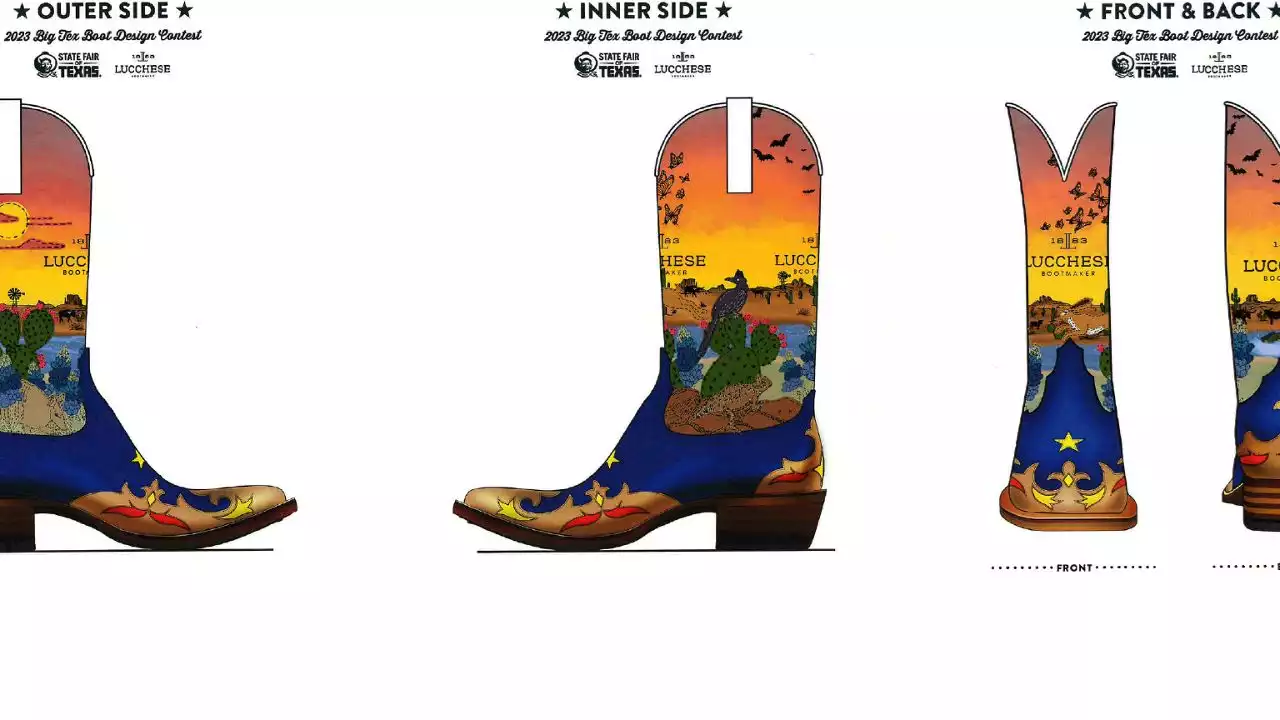 State Fair of Texas unveils Big Tex's boot design for fall fair