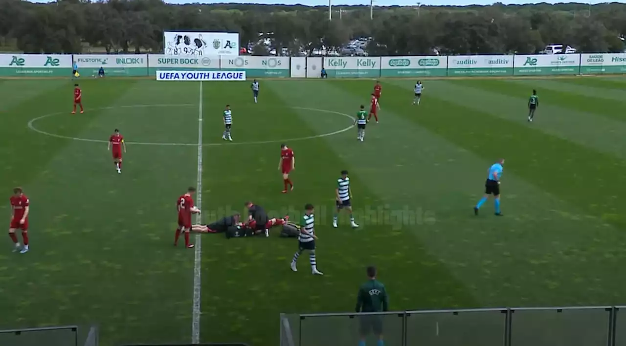 Liverpool starlet collapses during UEFA Youth League match as club issues update on health