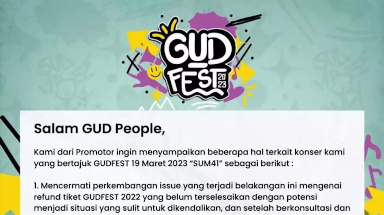 Banyak Protes dan Dapat Ancaman, GUDFEST 2023 Resmi Dibatalkan