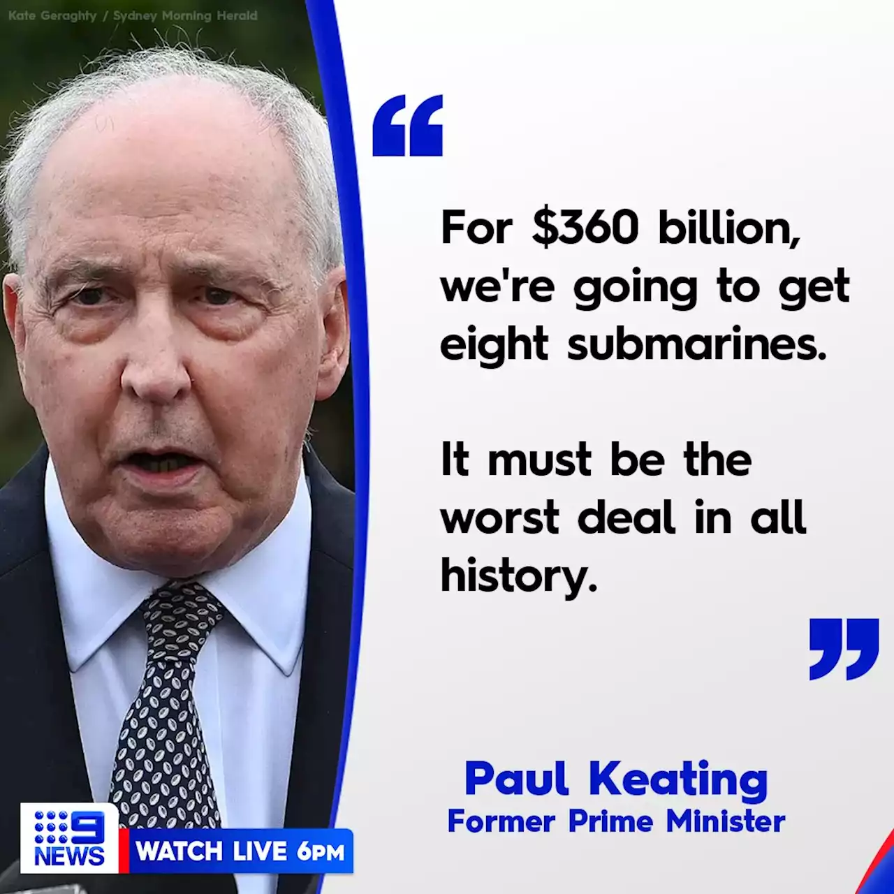 Paul Keating slams Labor, AUKUS deal in press club address