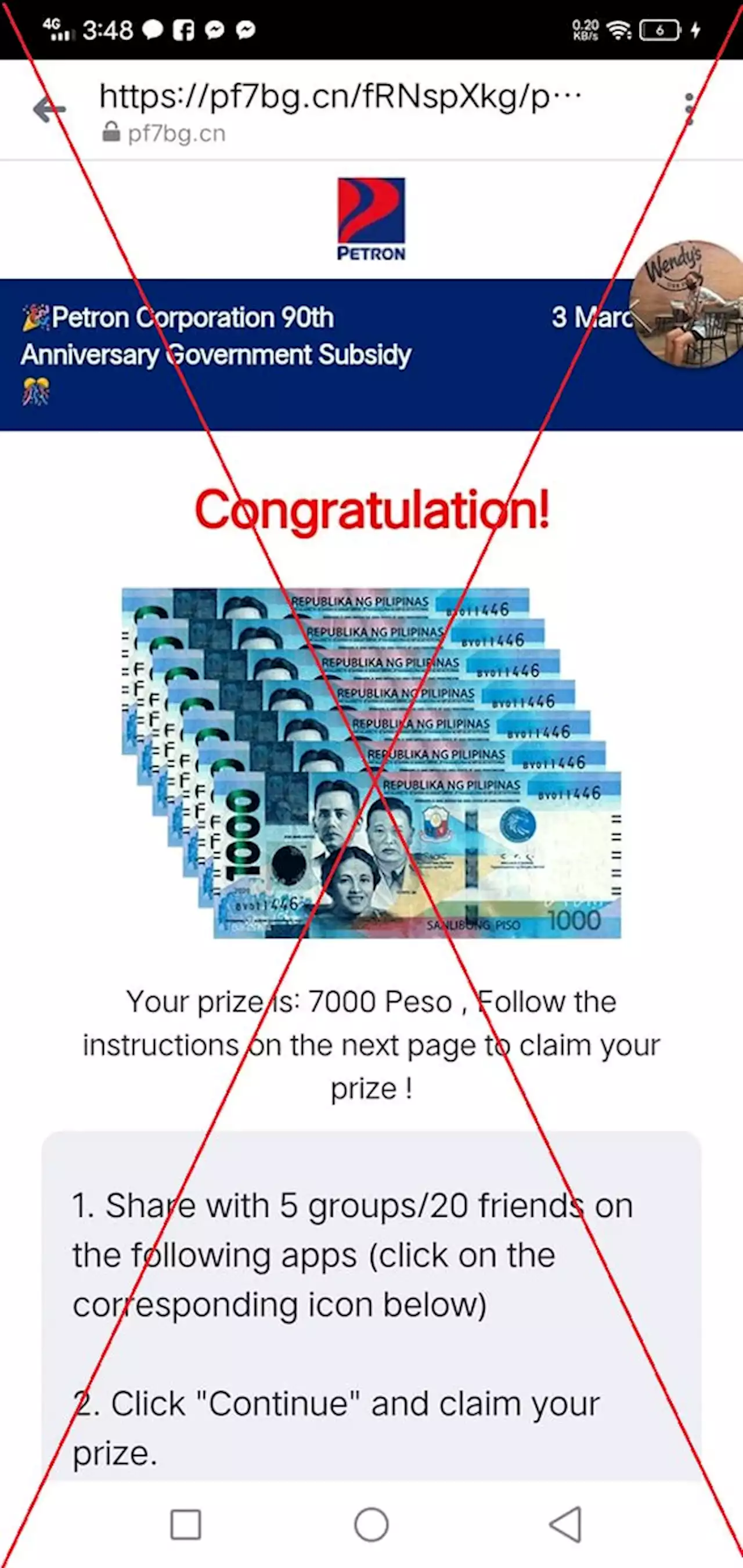 Philippine oil giant Petron warns against hoax cash giveaway