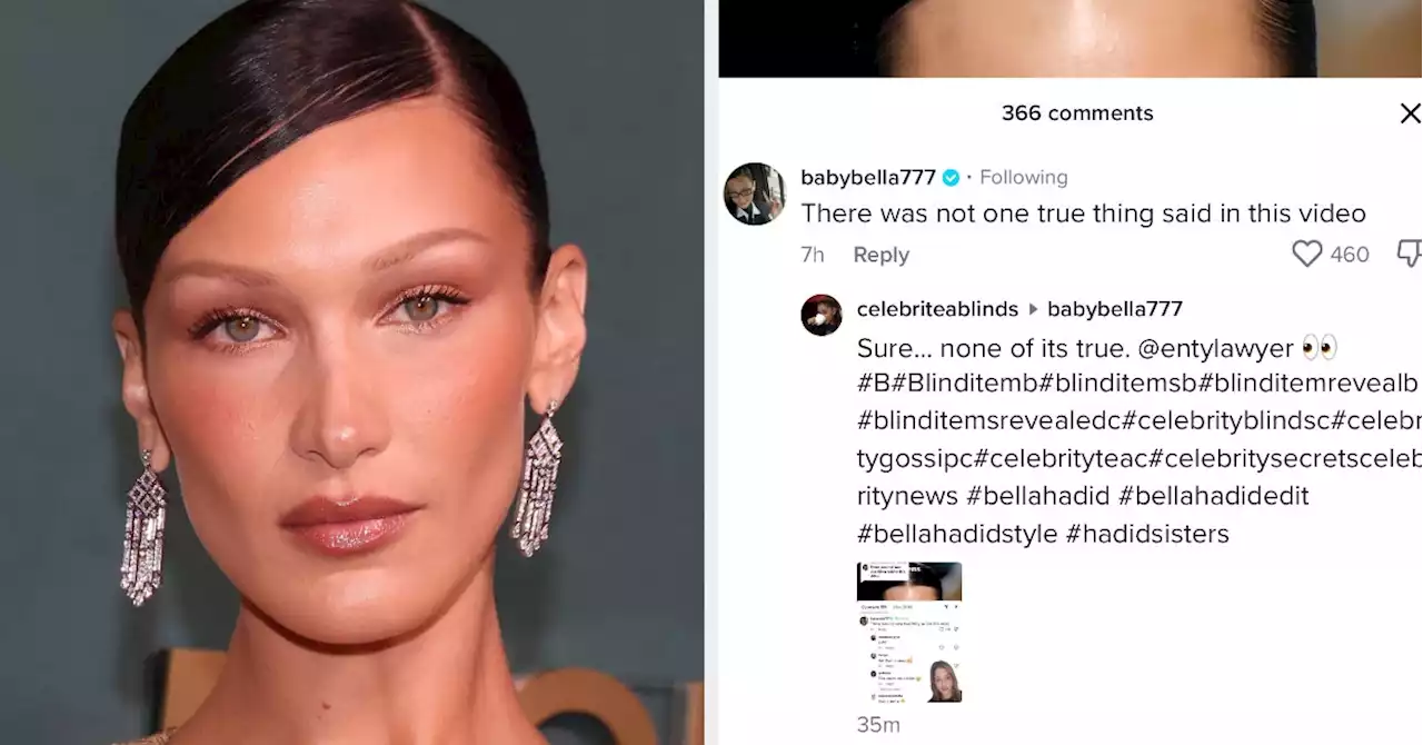 Bella Hadid Shut Down Blind Items On TikTok Alleging She Abused Drugs And “Lived Off Of Cigarettes And Water”