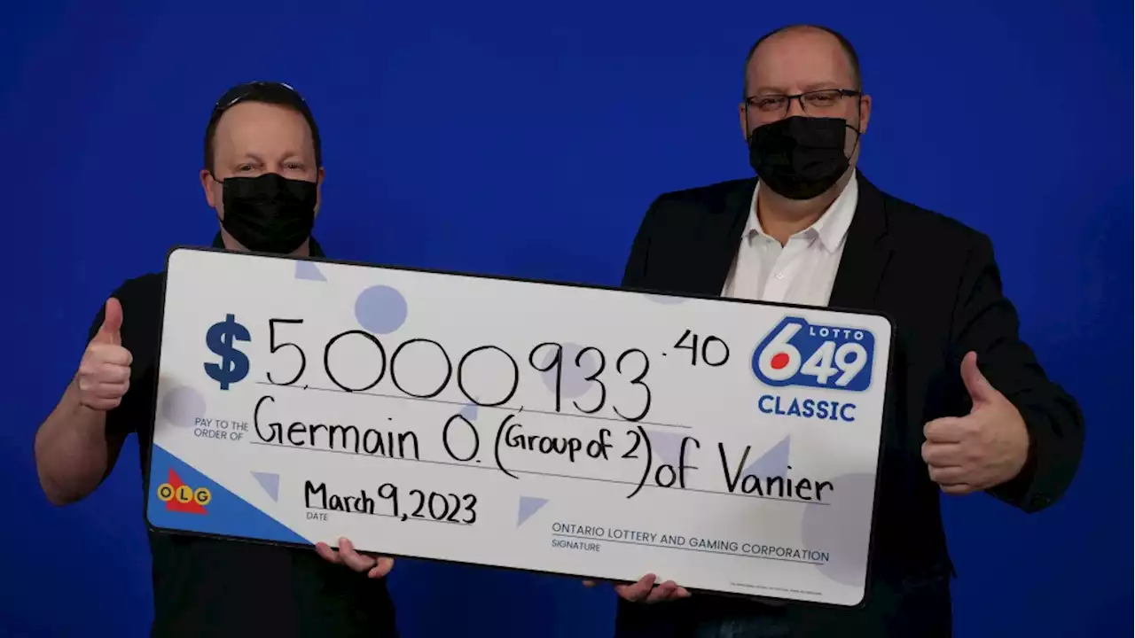 Ottawa-area friends score $5 million lottery jackpot after winning numbers came in a dream