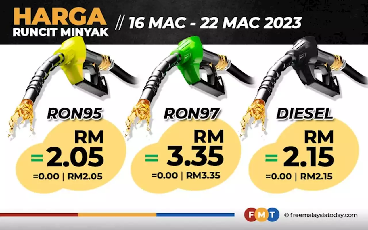 Harga petrol, diesel tak berubah