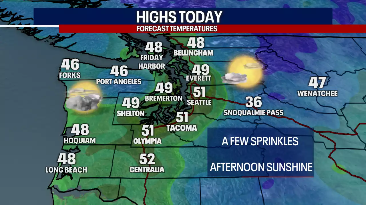 Seattle weather: Quiet weather ahead through St. Patrick's Day