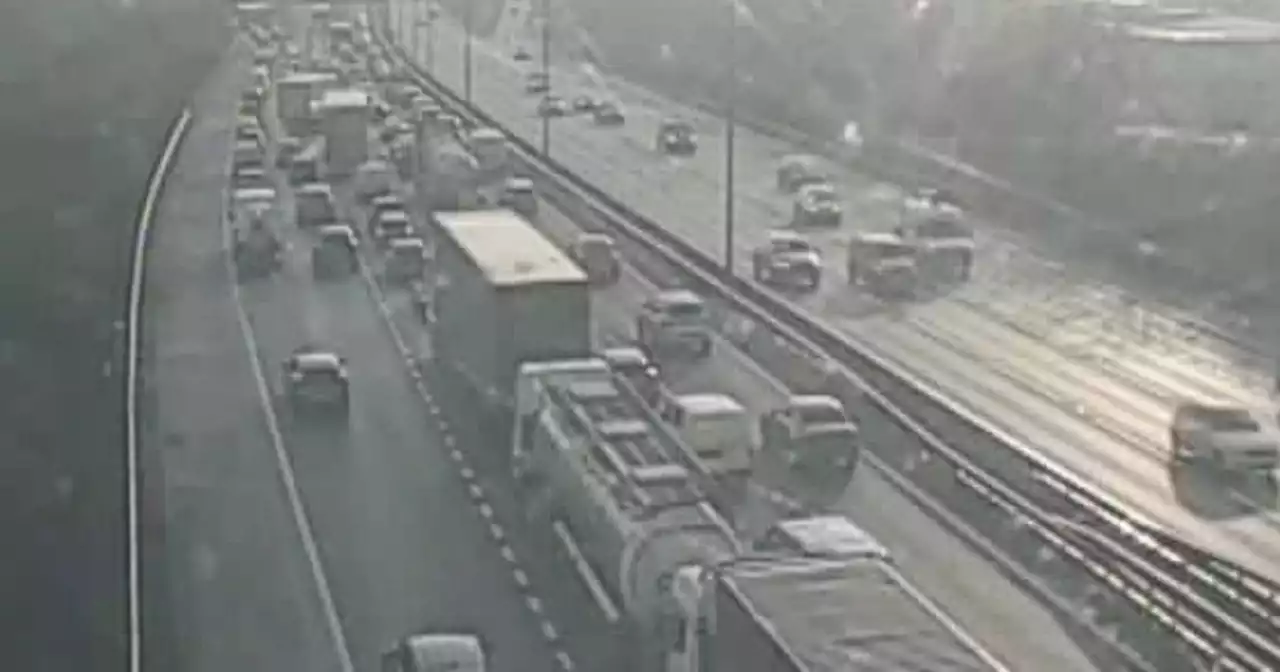 LIVE: Long delays on stretch of M62 towards Manchester after crash