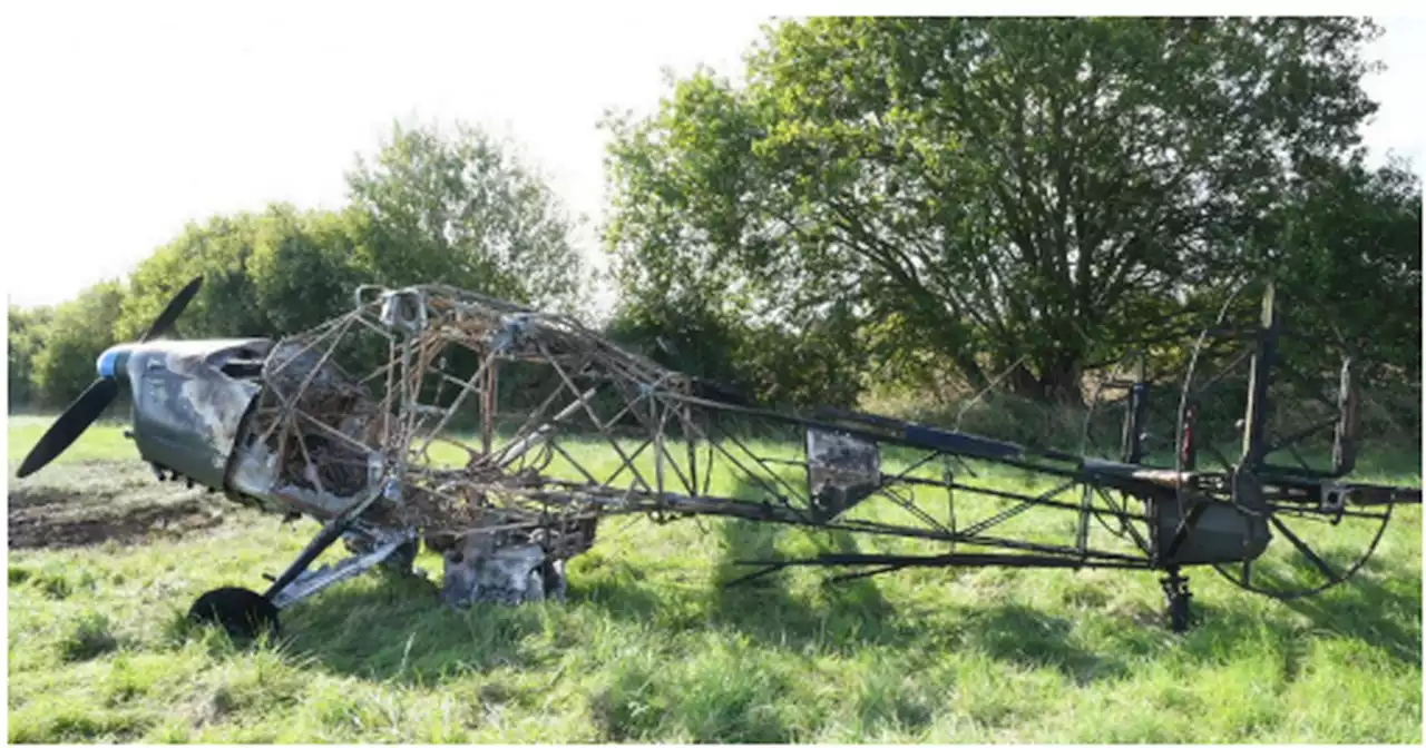 Aircraft 'destroyed by fire' after emergency landing in Northamptonshire