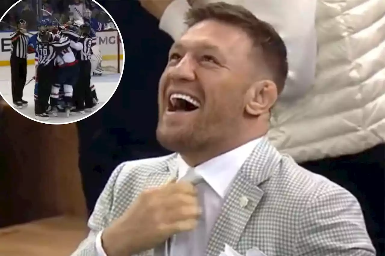 Conor McGregor was loving the Rangers-Capitals scuffle at MSG