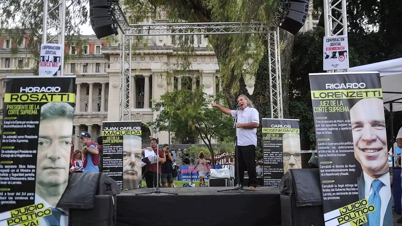 Por un Poder Judicial que respete la memoria | Organizaciones sociales y sindicales se movilizaron frente al edificio de la Corte Suprema