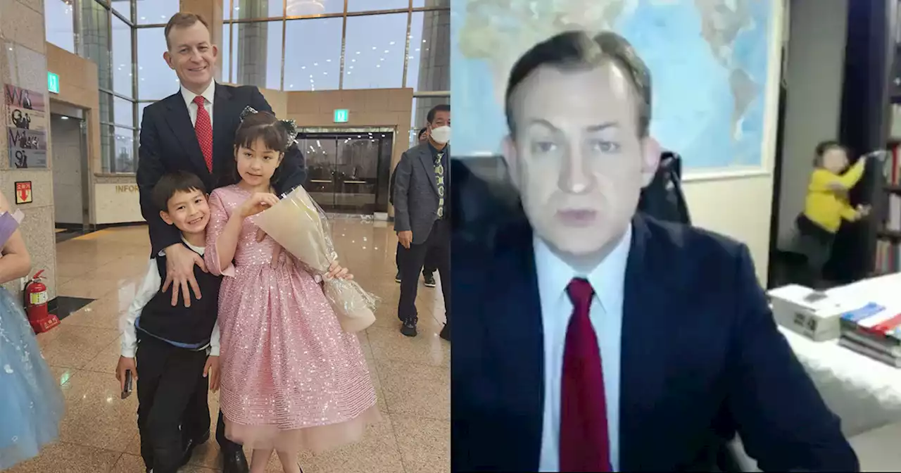 Viral kids who photobombed their dad on live BBC News are all grown up