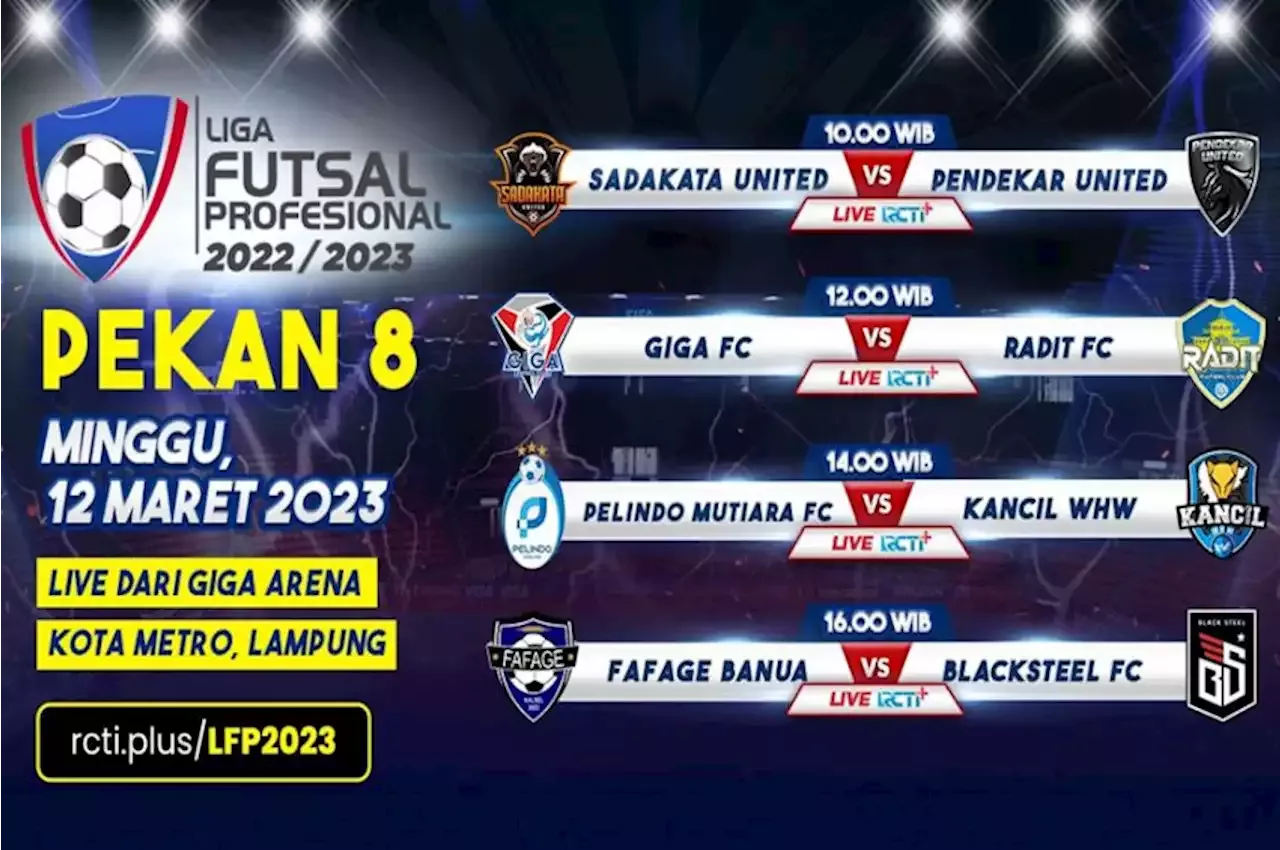 Link Live Streaming Rcti Pekan Liga Futsal Profesional Minggu