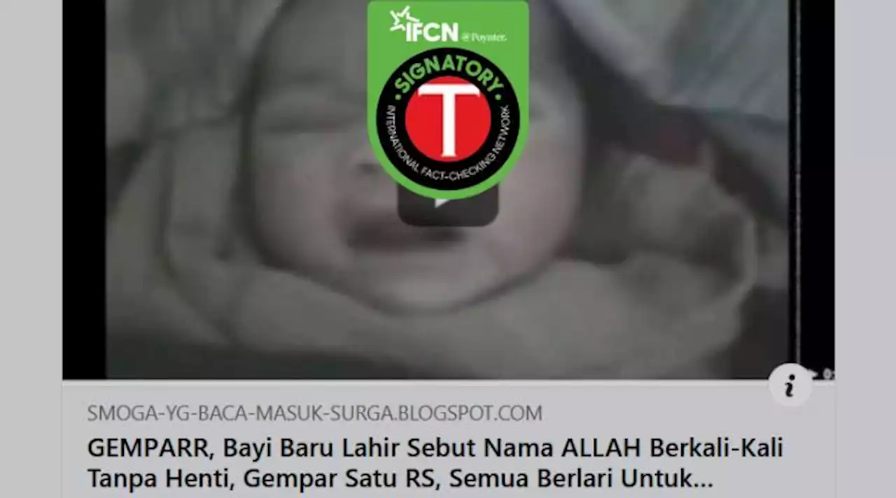 Belum Ada Bukti, Video Bayi Baru Lahir Mengucap Kata Allah