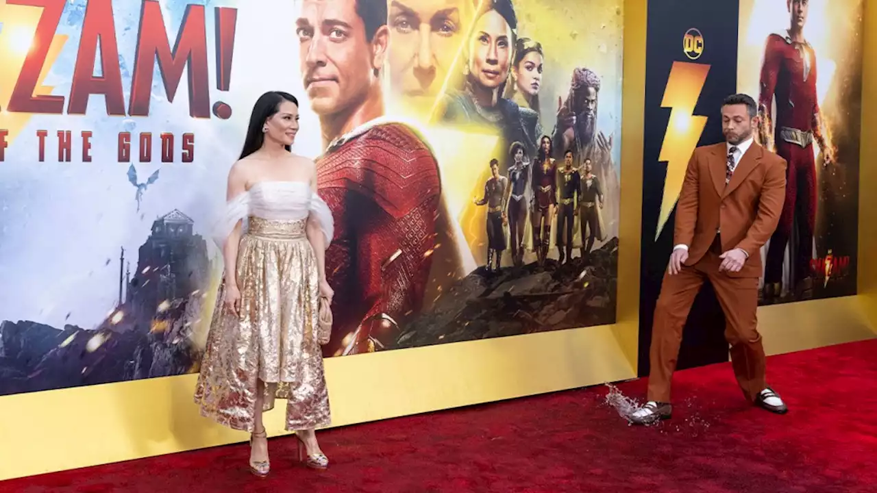 ‘Shazam! Fury of the Gods’ Los Angeles Premiere Makes a Splash With a Wet Red Carpet