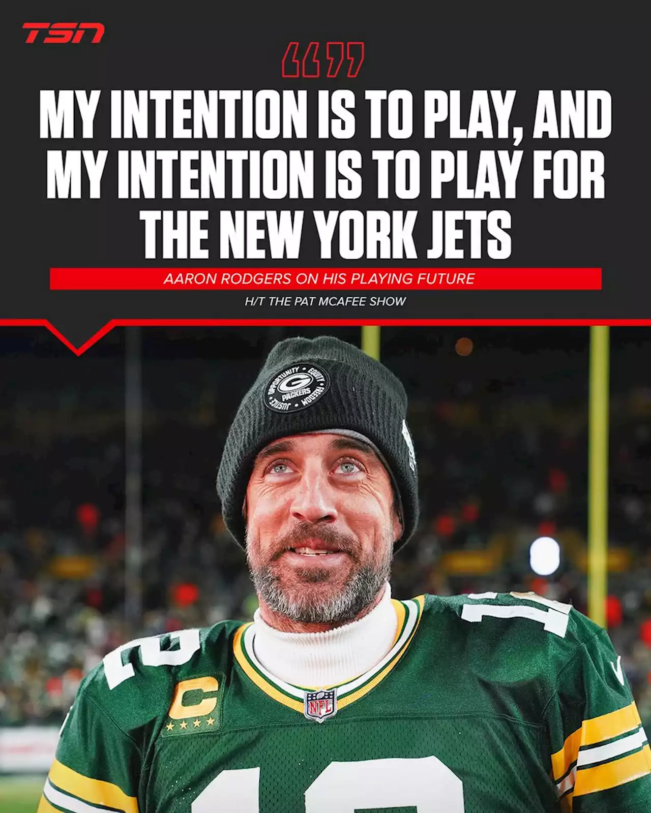 Green Bay Packers Aaron Rodgers intention to play for New York Jets | TSN