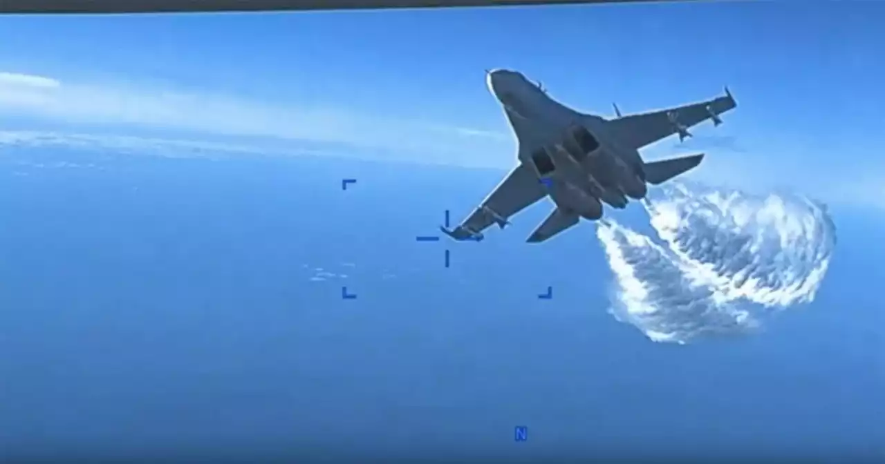 VIDEO: US military releases footage of Russian fighter jet forcing down American drone over Black Sea