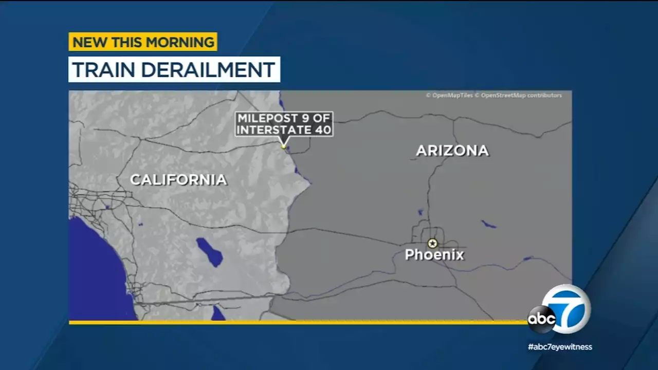 Train derailment near Arizona-California border did not involve hazardous materials, railroad says