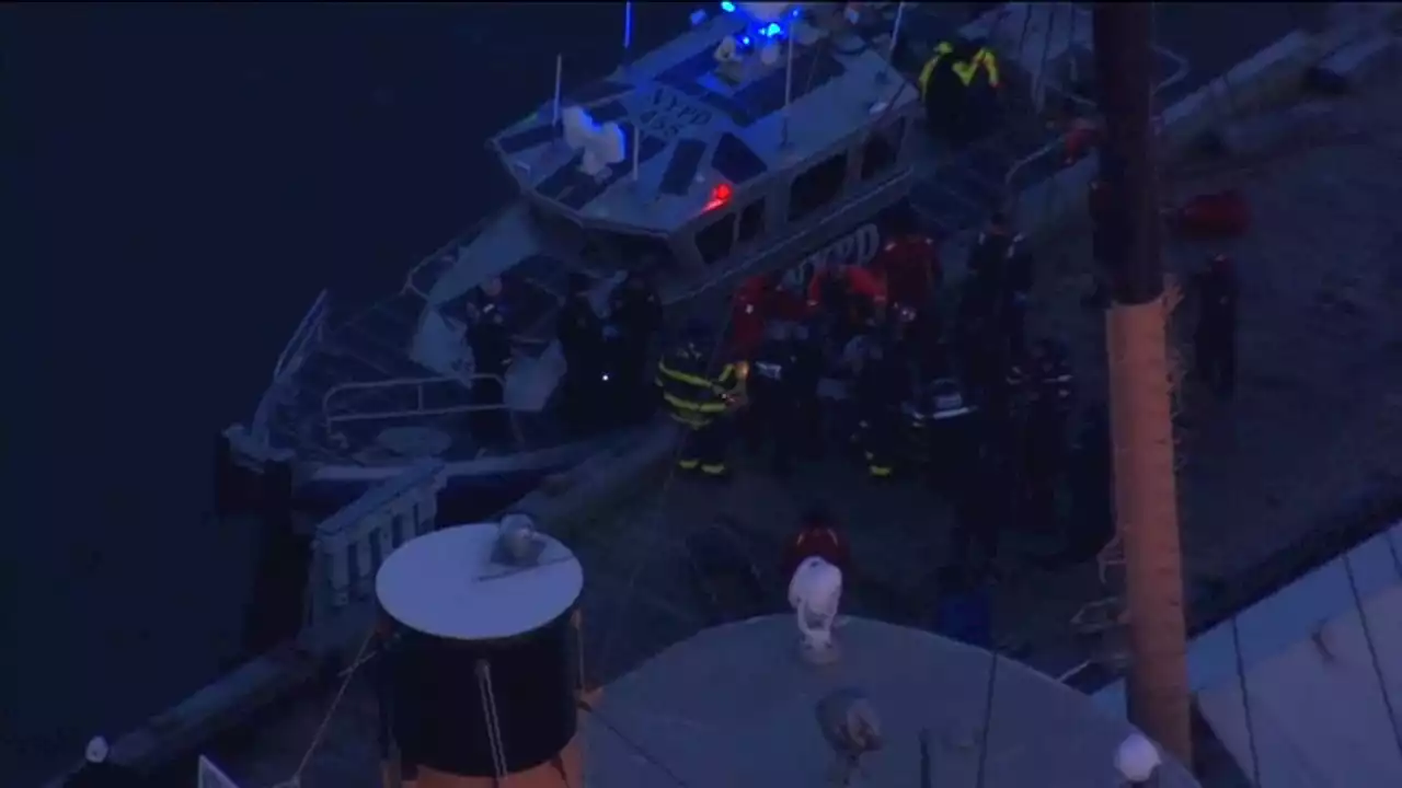 Man pulled from New York Harbor by rescuers after falling off barge