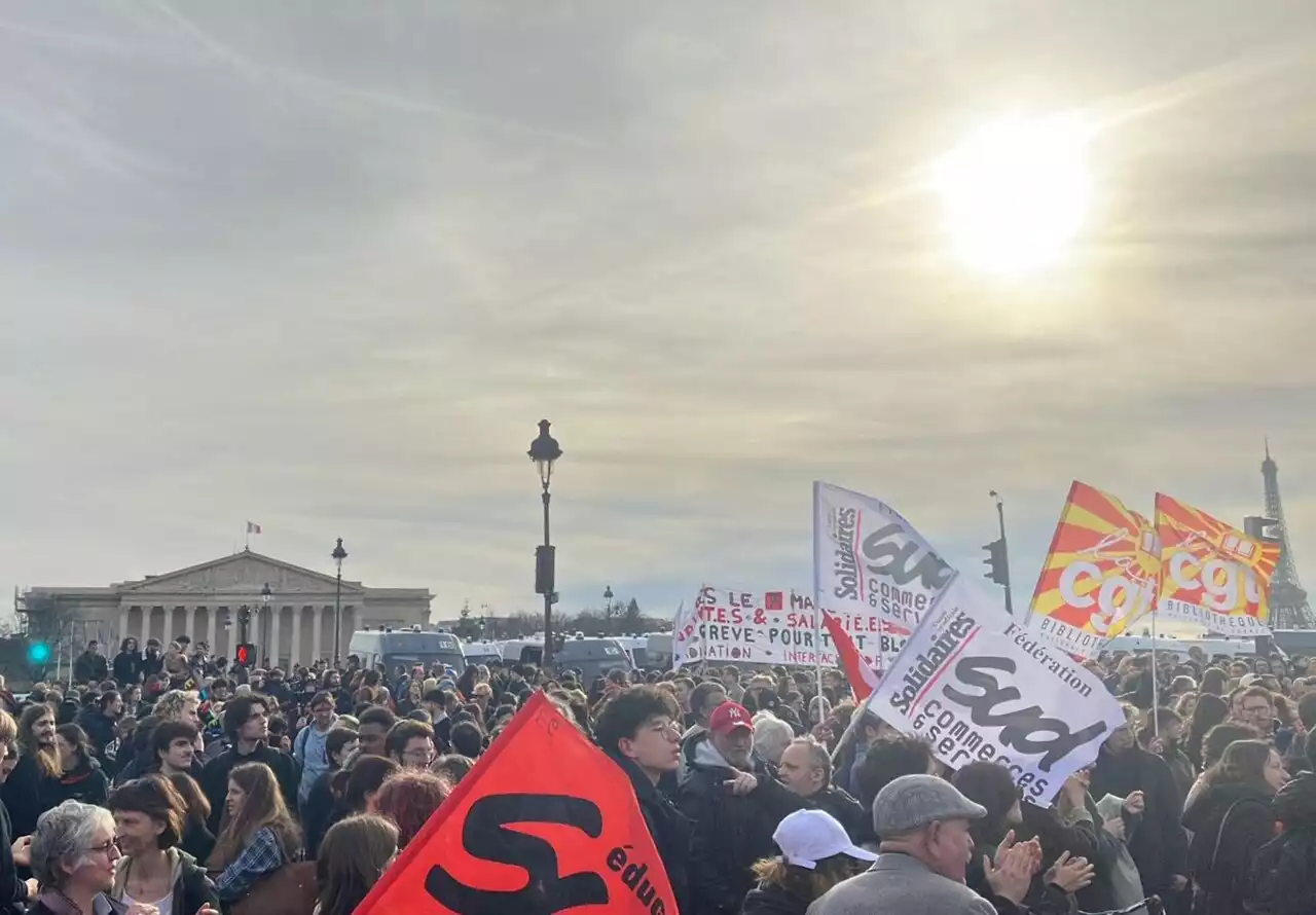 Direct. Réforme des retraites : à Paris des milliers de manifestants se rassemblent place de la Concorde