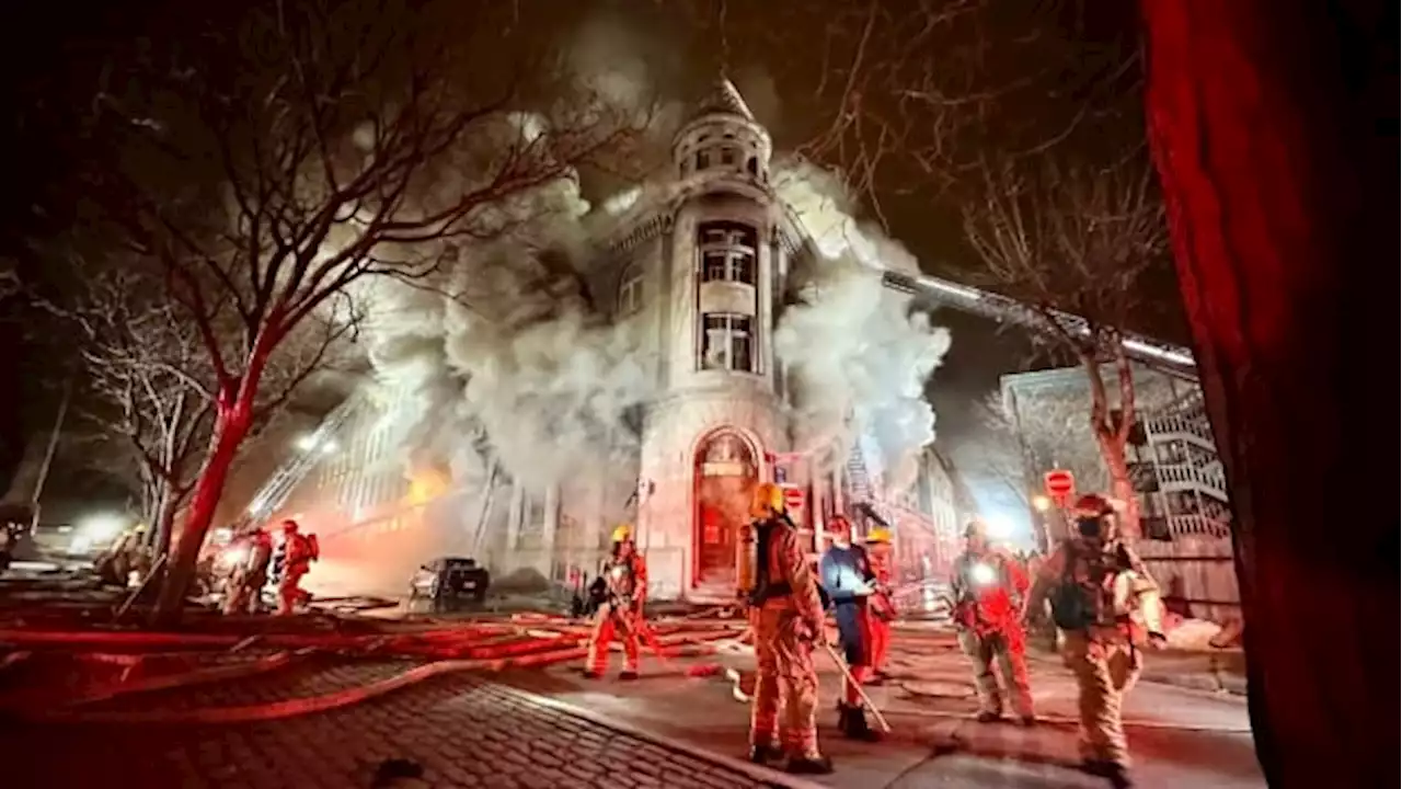 Major fire burning in Old Montreal | CBC News