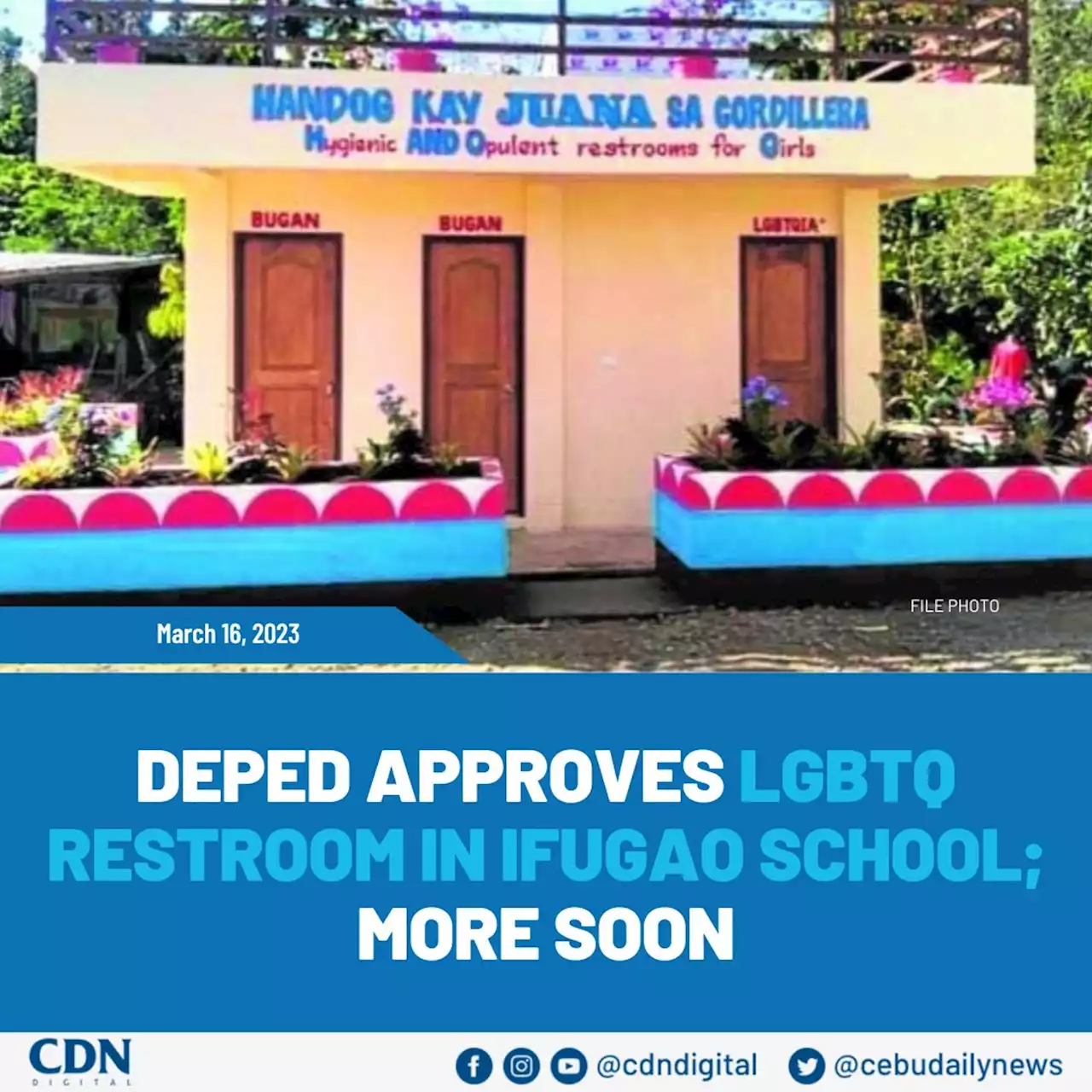 DepEd OKs LGBTQ restroom in Ifugao school; more soon