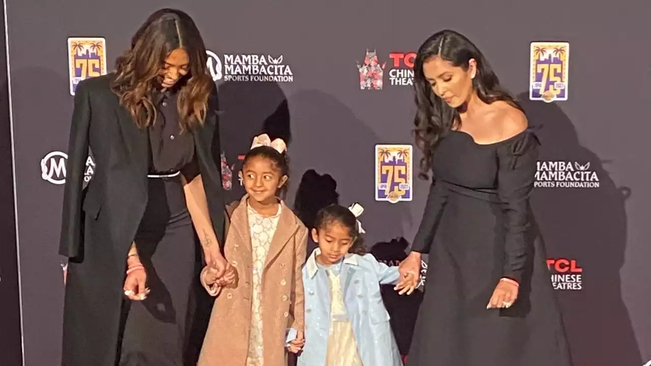 Kobe Bryant’s Wife and Daughters Honor Him at Handprints Ceremony