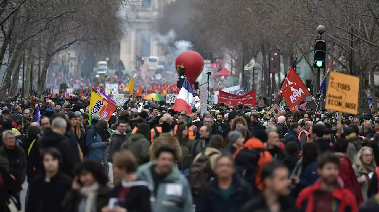 Réforme des retraites : 480 000 personnes ont manifesté en France, selon le ministère de l'Intérieur, contre 1,78 million d'après la CGT