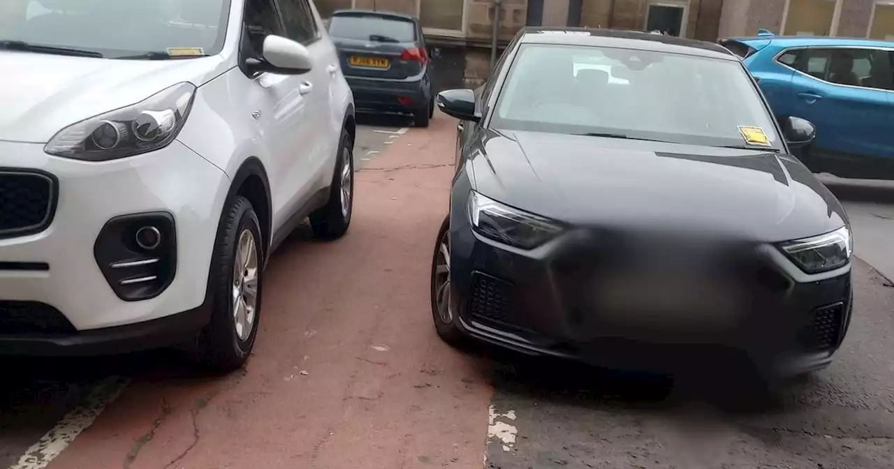 Fuming Glasgow pensioner forced to walk on road after parked cars block footpath