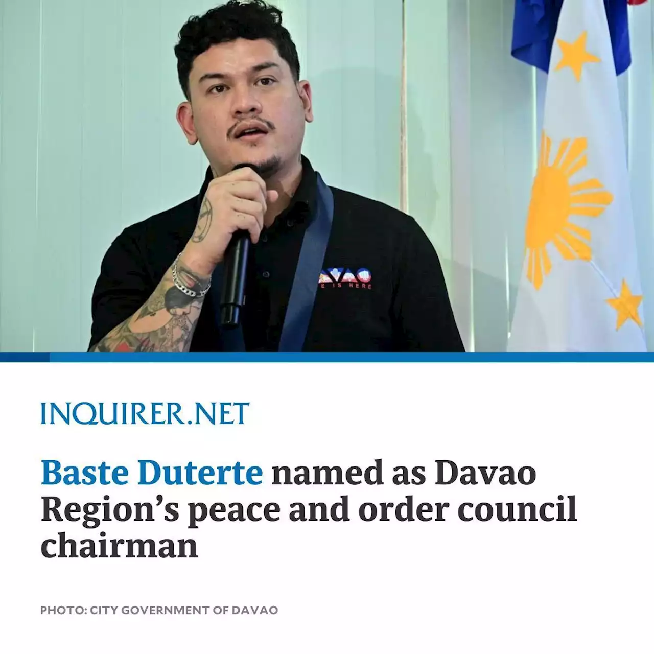 Baste Duterte named as Davao Region’s peace and order council chairman