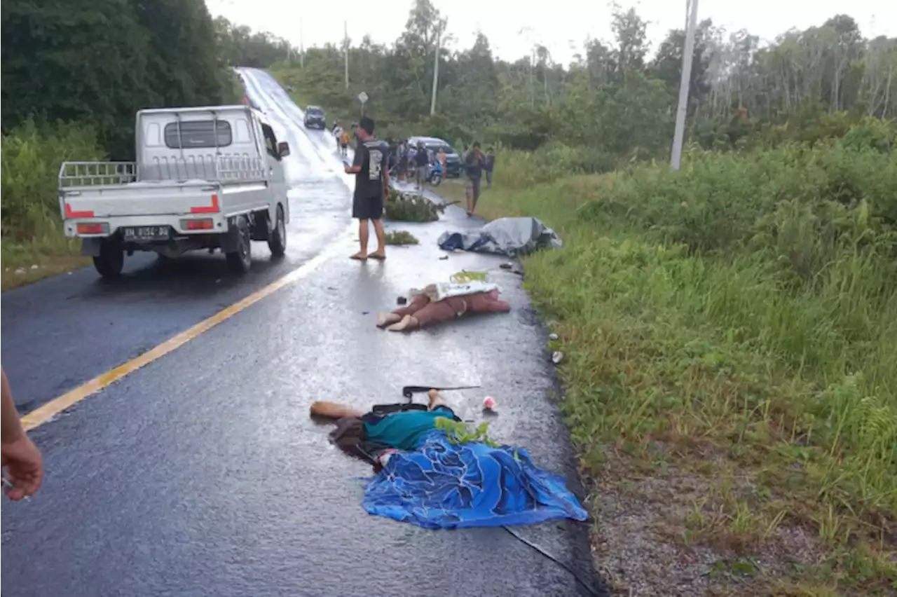 Laka Maut di Mantangai, Pikap Tabrak Bak Truk, Tiga Orang Tewas