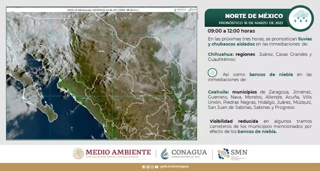 Prevén fuertes vientos y tolvaneras en el norte de México