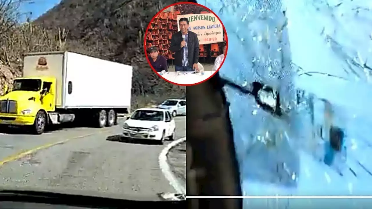 VIDEO: Funcionario de Oaxaca graba momento en que sufre fuerte accidente carretero