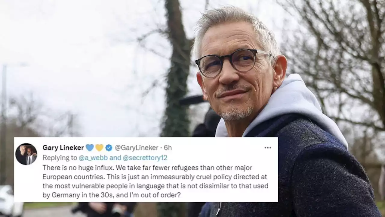 Gary Lineker believed he had 'special agreement' over refugee and immigration tweets, says agent