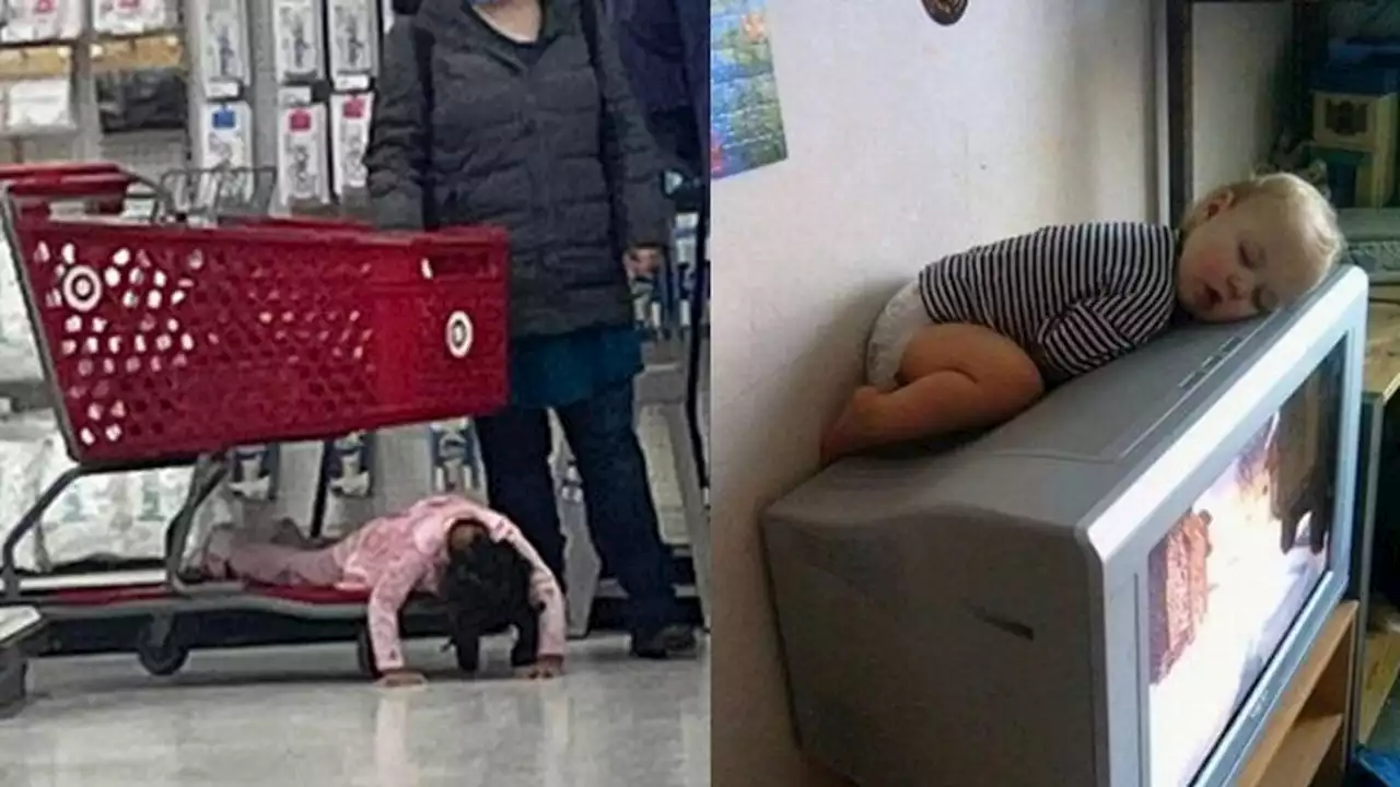 7 Potret Pose Anak Saat Tidur di Berbagai Tempat Ini Bikin Geleng Kepala