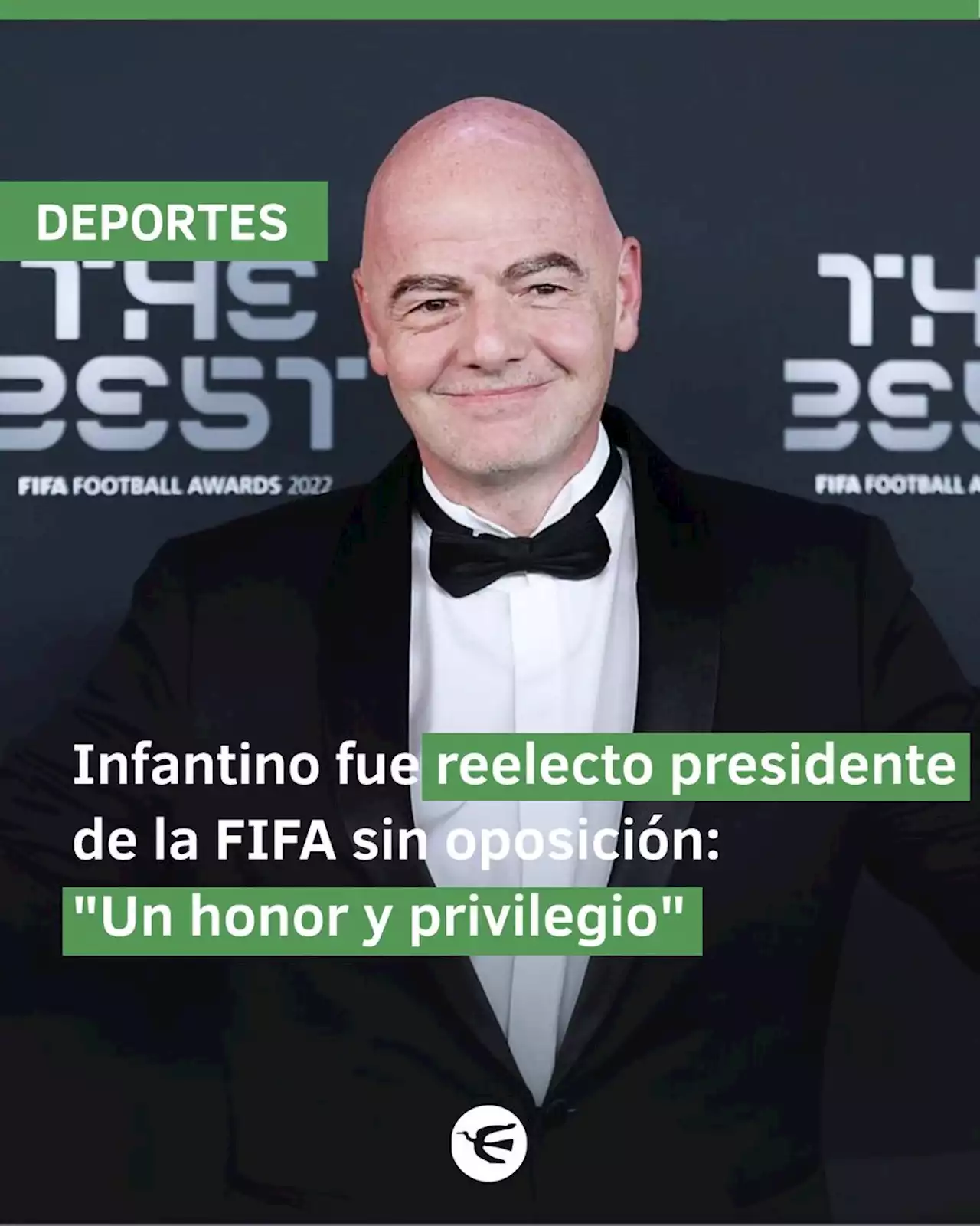 Infantino fue reelecto presidente de la FIFA sin oposición: 'Un honor y privilegio'