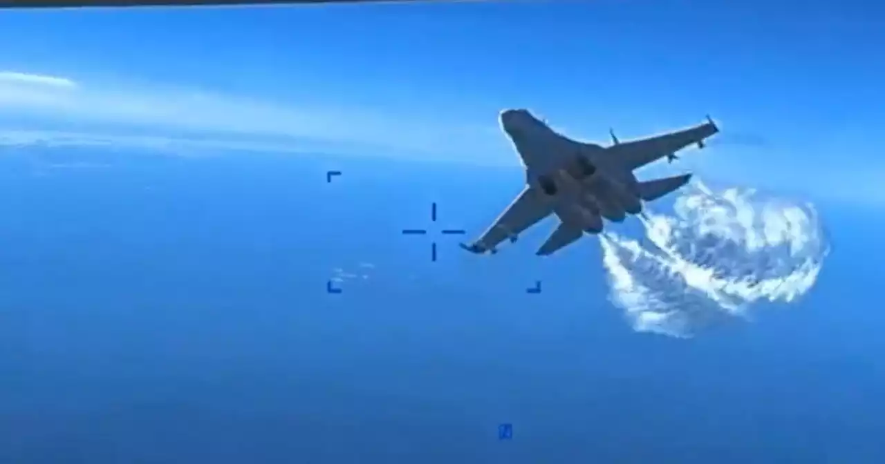 Declassified Footage of a Russian Jet Crashing into an American Drone