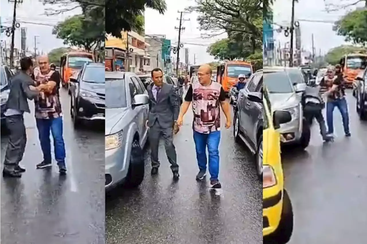 [Video] Por $ 20.000, taxista y conductor se fueron a los puños en plena avenida - Pulzo