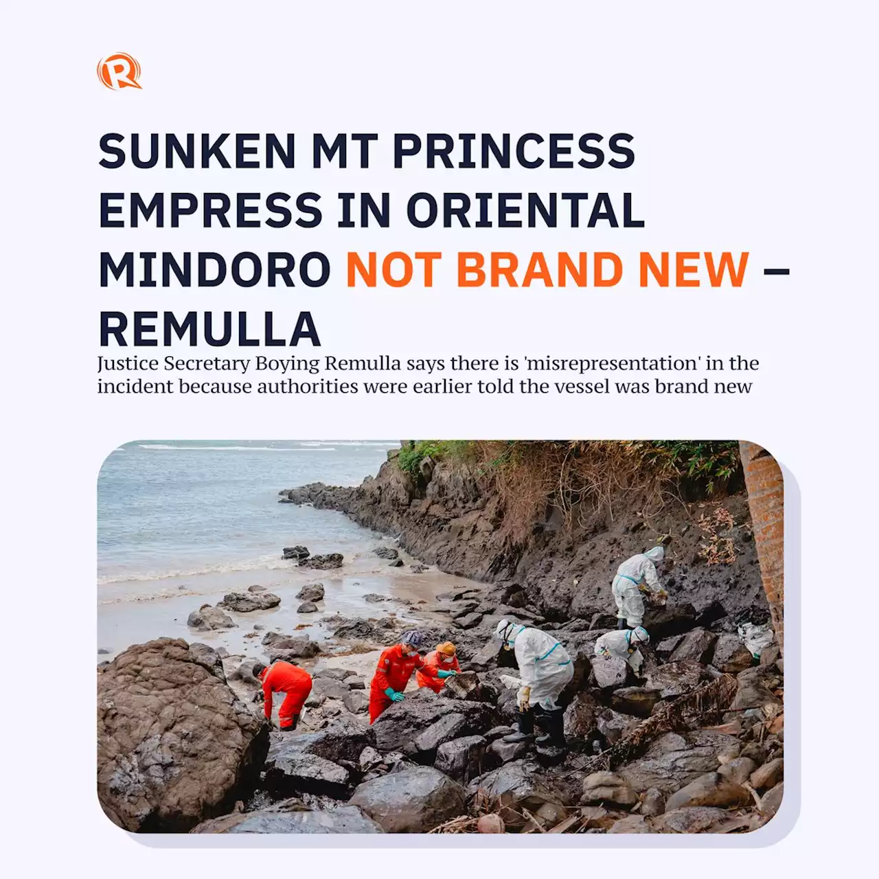 Sunken MT Princess Empress in Oriental Mindoro not brand new – Remulla